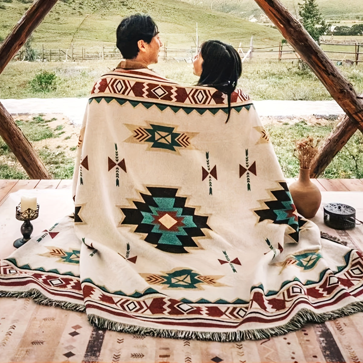 Picnic Blanket Bohemian | Camping Mat Tablecloth Sofa Blanket Indoor Outdoor Universal Carpet