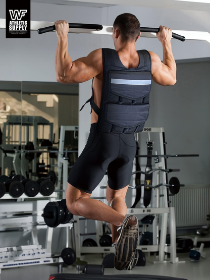 Weighted Vest 40LB Adjustable for Men & Women – Removable Weight Packets, Reinforced Nylon Body Weight Vest with Reflective Stripes & Padded