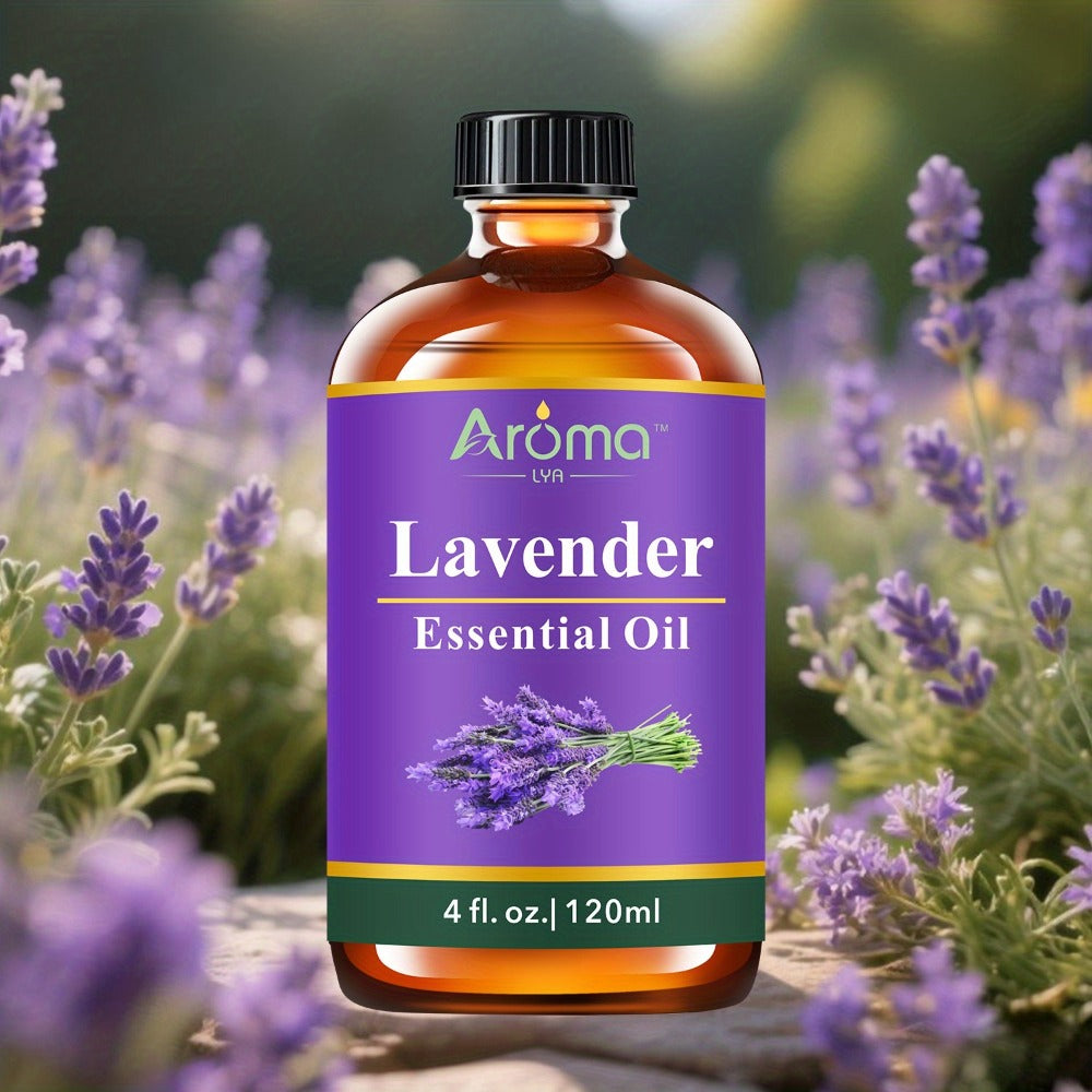 Lavender Essential Oil 4oz, Pure Aromatherapy Oil for Diffuser, Candle, Humidifier & Massage, Also in Eucalyptus