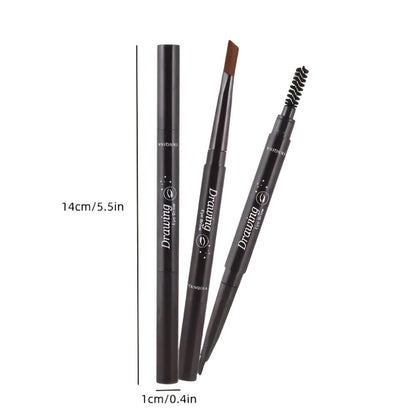Eyebrow Pencil 12-Pack Double-Ended Waterproof – Automatic Twist-Up Brow Pencil with Spoolie Brush, 4 Natural Shades