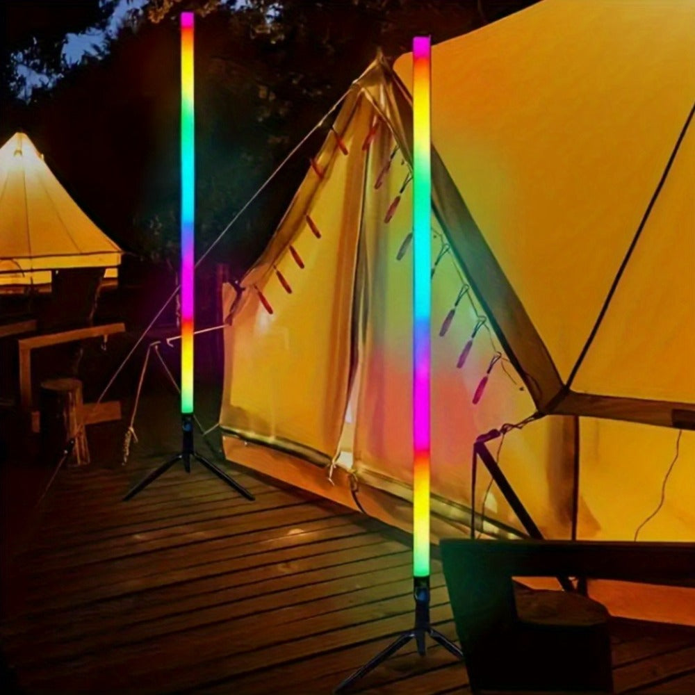 RGB Tube Light with Stand, Smart App & Remote Control, Music Sync Color Changing, Timing, USB Powered for DJ Lighting