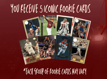 Sports Trading Cards, Five-Card Multi-League Assortment with NBA, NFL and MLB Player Artwork for Collectors