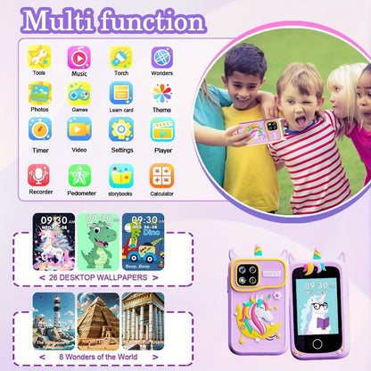 Kids Educational Smartphone Toy with 1080P HD Camera, 20 Mini-Games, Music, Stories & Habit Training