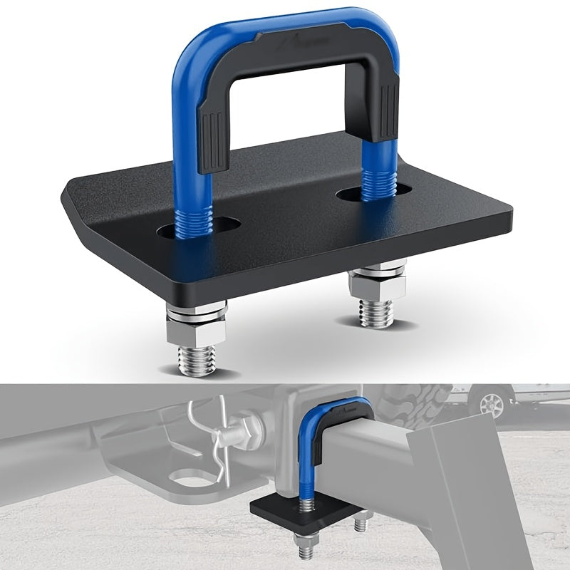 Trailer Hitch Tightener Anti Rattle Stabilizer 2 Inch Heavy Duty Steel U-Bolt with Rubber Cover Hitch Mount Wobble Eliminator for 2"