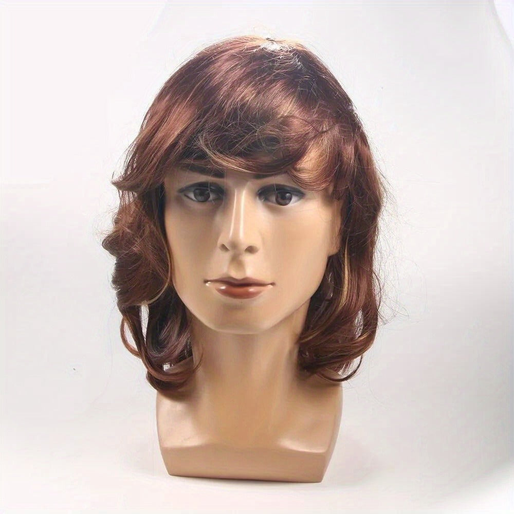 Synthetic Wig 18-Inch Light Brown Straight Style with, Simulated Scalp and Wig Net with Item-Specific Color, Length, Texture and Cap Choices