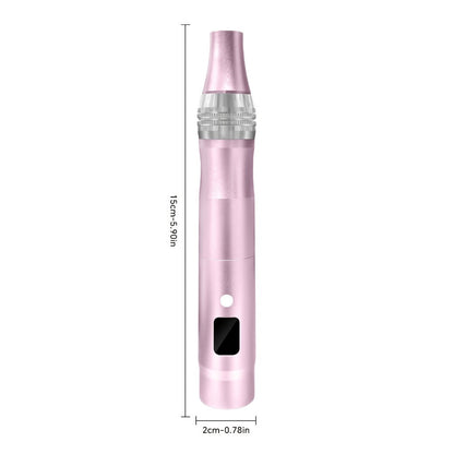 Microneedling Pen Electric 6-Speed Wireless Derma Pen 0.25mm Aluminum Alloy Cordless Skin for Bath Time, Home Spa and Personal Care