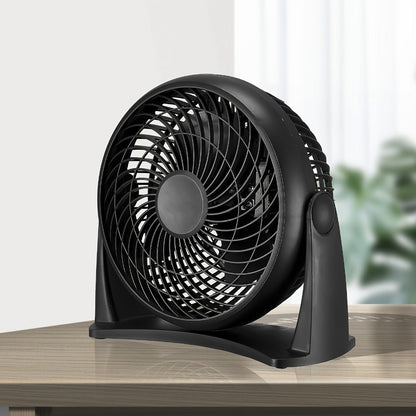 Turbo Table Fan 8 Inch 3-Speed Quiet Air Circulator, Wall Mountable with Adjustable Tilt and Carry Handle