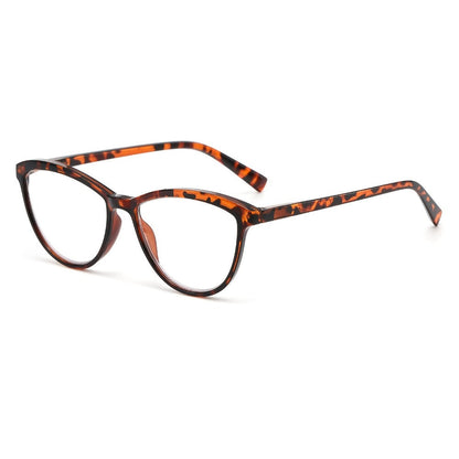 Reading Glasses – Six-Pair Floral Cat-Eye Reader Set with Spring Hinges in Seven Strengths