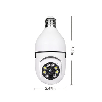 Security Camera 4MP Light-Bulb Two-Pack with Dual-Band WiFi, 360 Panoramic View and Infrared Night Vision