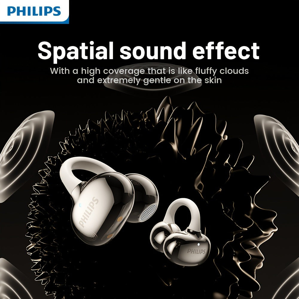 Philips TWS Ear Clip Sport Headset Hi-Fi Bass Stereo HD Calls Earhook Wireless Bluetooth for an Everyday Personal Care Routine