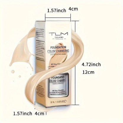 Color-Change Label Liquid Foundation Three-Bottle Set with Pump Tops and One 3pcs Checkout Option