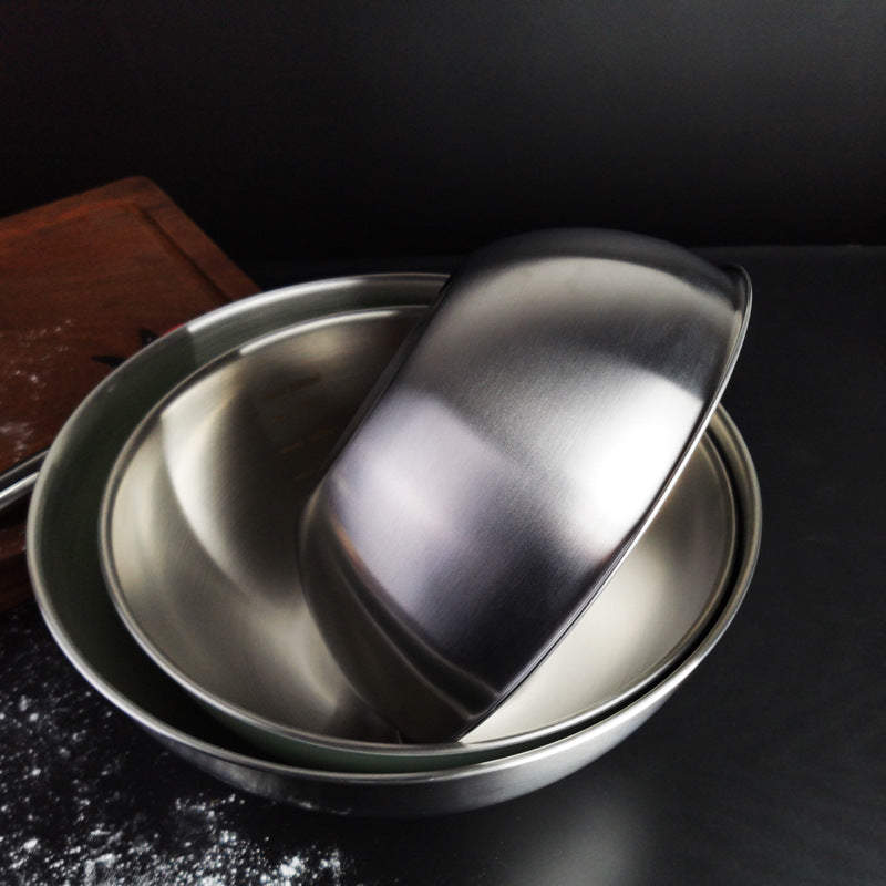 Three-Piece Nesting Mixing Bowl Set with 21, 23 and 26 cm Diameters for Baking and Food Preparation