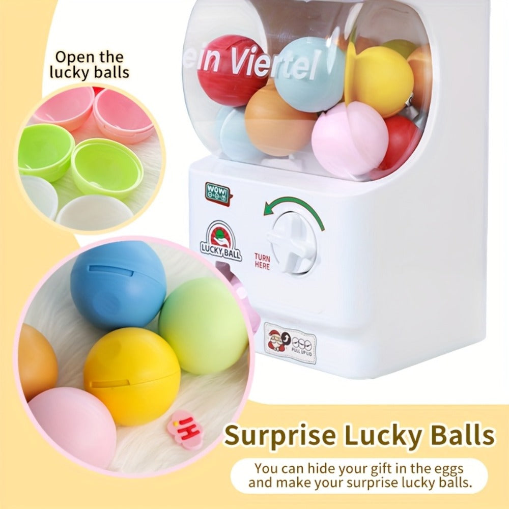 Gachapon Machine for Home, Mini Capsule Toy Vending Machine Novelty Gift for Kids Adults Couples Anniversary Birthday Party Christmas