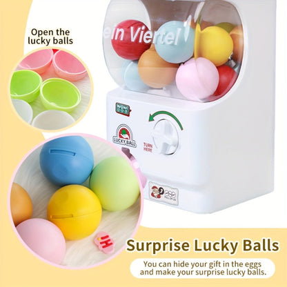 Gachapon Machine for Home, Mini Capsule Toy Vending Machine Novelty Gift for Kids Adults Couples Anniversary Birthday Party Christmas