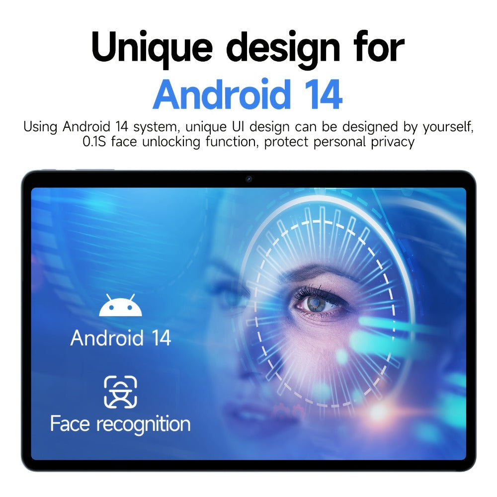 Android Tablet 10.1-Inch with Android 14, 4G LTE Dual SIM, T606 Octa-Core and 256GB Internal Storage
