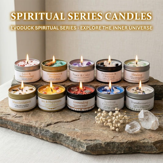 3oz Decorative Tin Candle or Two-Piece Crystal and Guidance Card Set with Multiple Label Pairings