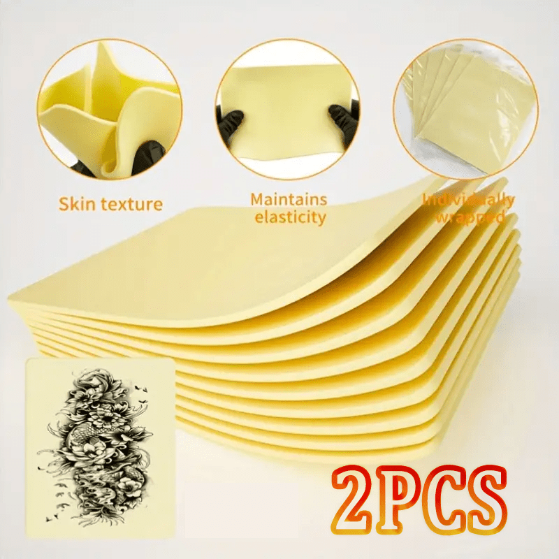 Tattoo Practice Skin Silicone Double-Sided – Flexible Fake Skin 1mm, Realistic Curvature for Tattoo Artists, Beginners