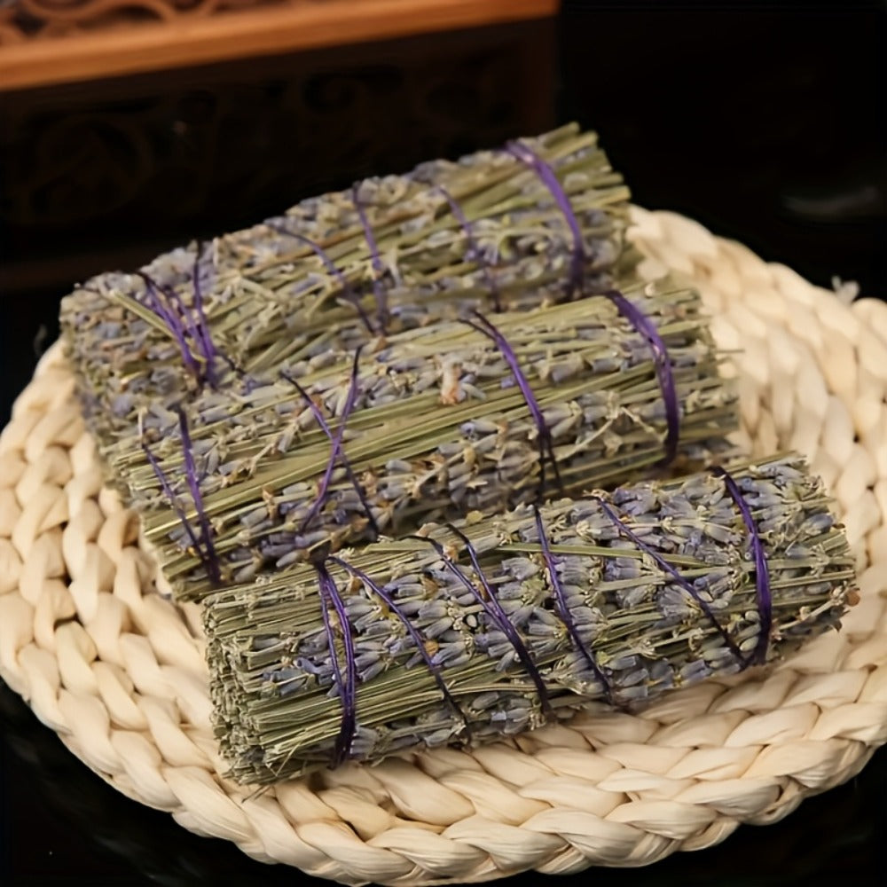 Smudge Sticks Gift Set - White Sage, Lavender & Palo Santo Hand-Tied Cleansing Bundle for Meditation