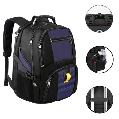 Large Laptop Backpack 50L – Fits 17 Inch Computer, Airline Approved Carry On, 3-Compartment Travel & College Backpack for Men Women | 8