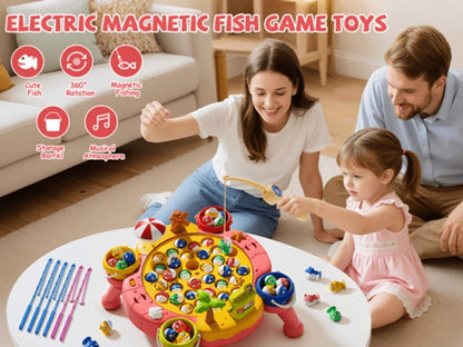 Magnetic Fishing Game for Kids 66 Pieces, Ocean Fishing Toy Set with Rods for Toddlers Ages 3 4 5 6