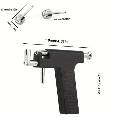 Ear Piercing Tool Set Reusable - Safe Ear Piercing Kit with Ear Studs, Professional Piercing Gun for Home & Salon Use