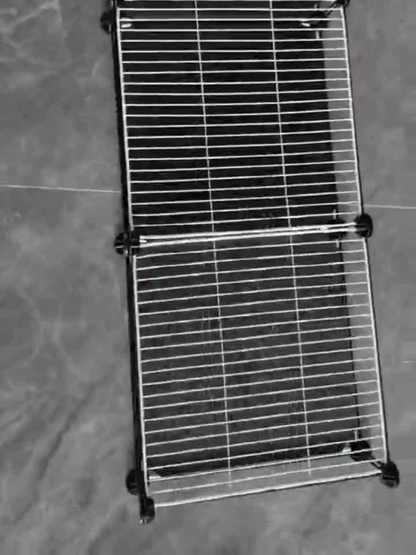 Small Animal Playpen & Pet Cage with Removable Tray, Indoor Outdoor Enclosure for Rabbits, Chickens