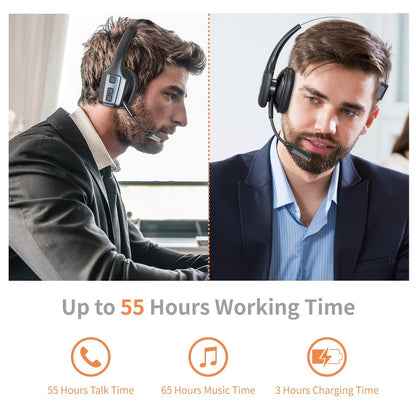 Trucker Bluetooth Headset Single Ear Noise Canceling Wireless Mono Headphone Type-C Charging for an Everyday Personal Care Routine