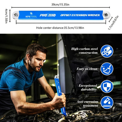Offset Extension Ratchet Wrench Set with 1/4-, 3/8- and 1/2-Inch Adapters in Five Handle Colors