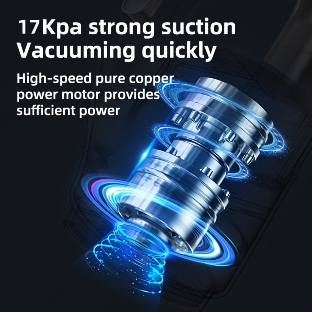 Cordless Handheld Vacuum Cleaner Rechargeable Portable Strong Suction Mini Vacuum for Home Car Pet Hair Dust Debris Quick Cleanup