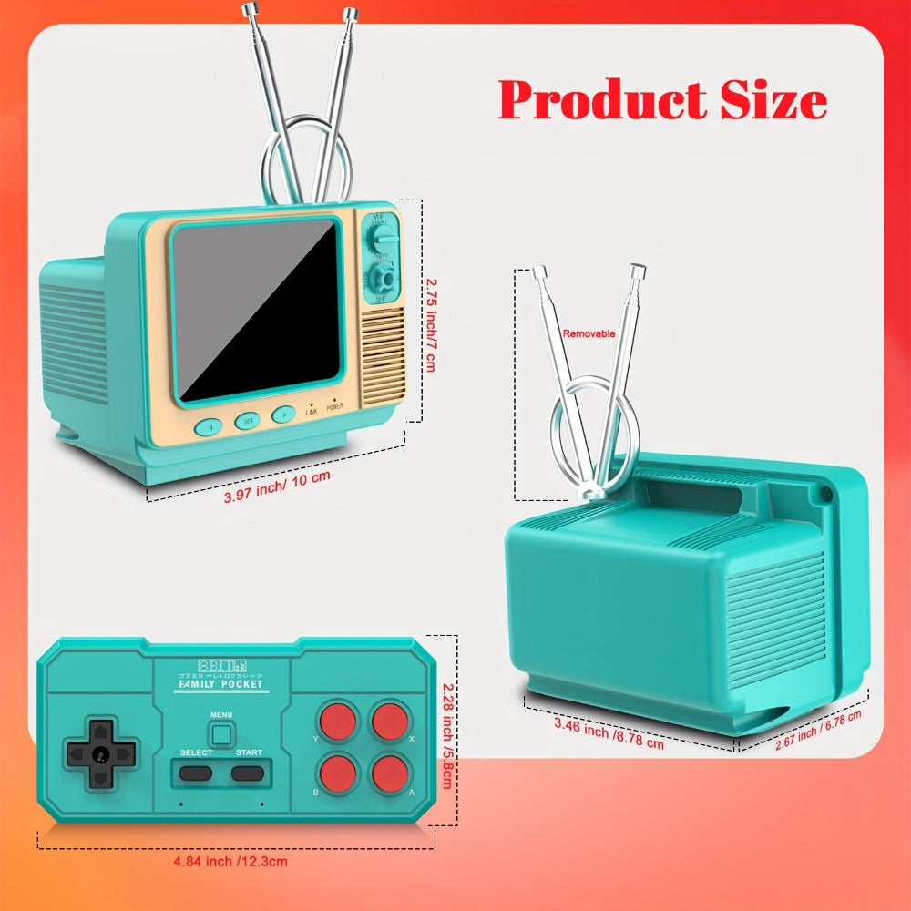 2-Player Retro Game Console with 3.0" Screen & AV TV Output, Portable Handheld Gaming System for Kids & Adults