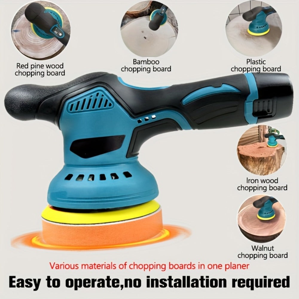 Cordless Car Polisher Buffer Machine – 8-Speed 5000 RPM Orbital Polishing Machine with 6" Pad, Rechargeable Battery & Charger for Car