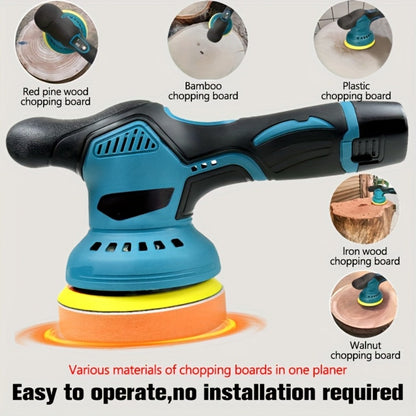 Cordless Car Polisher Buffer Machine – 8-Speed 5000 RPM Orbital Polishing Machine with 6" Pad, Rechargeable Battery & Charger for Car