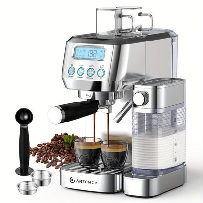 Espresso Machine 20 Bar with Milk Frother, Dual Boiler Coffee Maker, Touch Control, Cappuccino & Latte Machine with Dual Wall Filters
