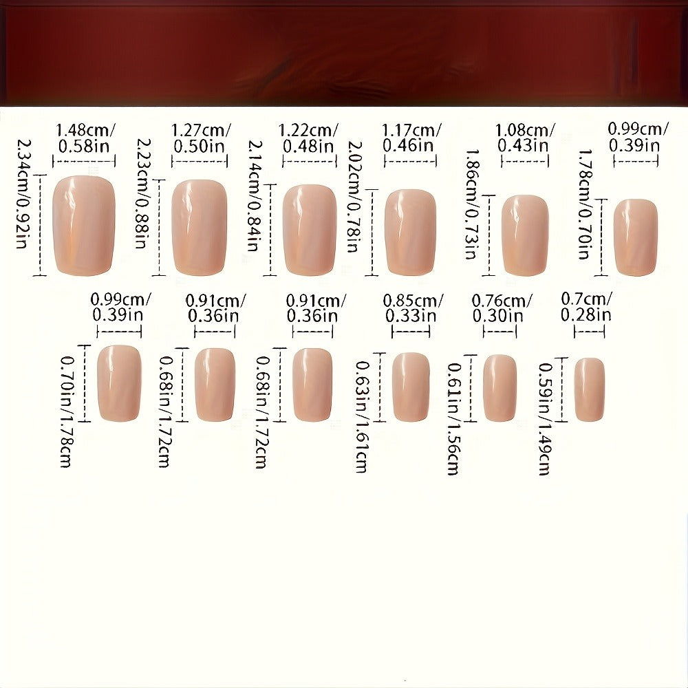 Press On Nails 216-Piece Nine-Set Random Mixed-Color Rhinestone Glossy Middle-Length Collection