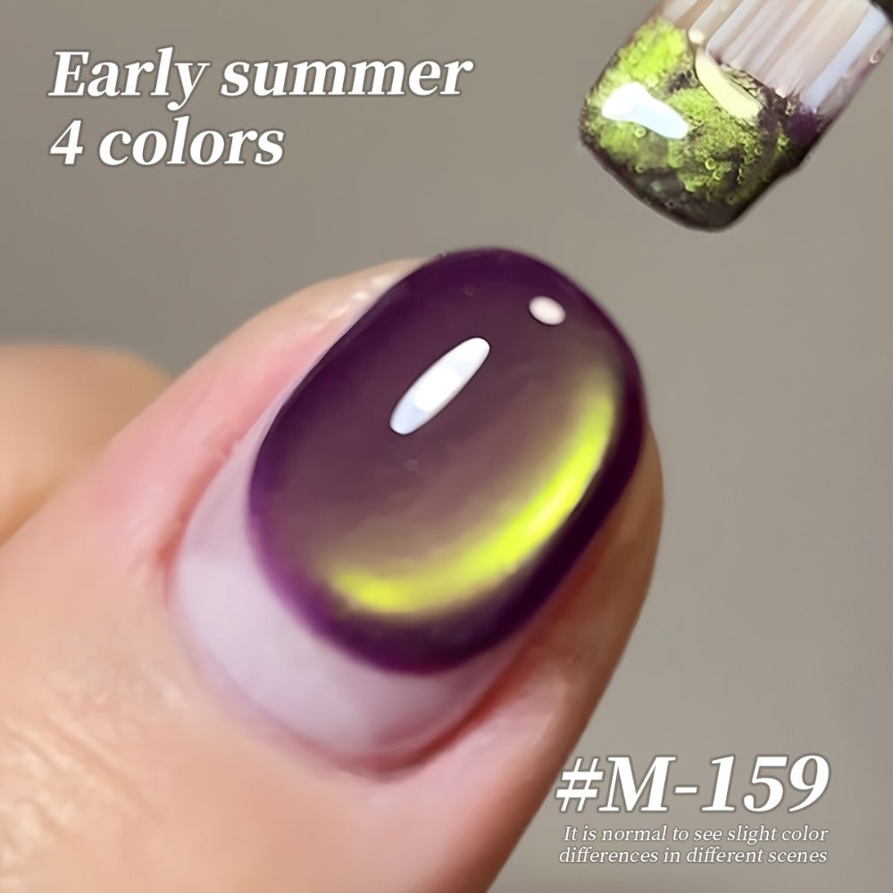 Four-Piece Cat Eye Gel Polish Set in Photo-Frame Bottles with 152, 153, 159 and 132 Color Codes