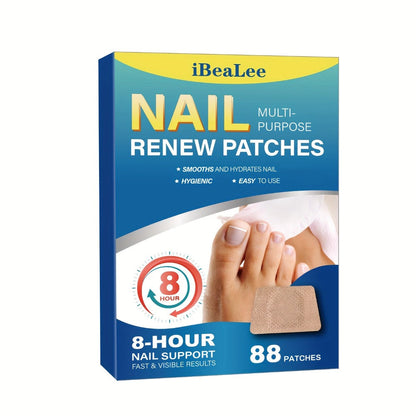 Nail Patches 88Pcs, Nail Strengthening Stickers for Fragile, Thin, Cracked Toenails & Fingernails