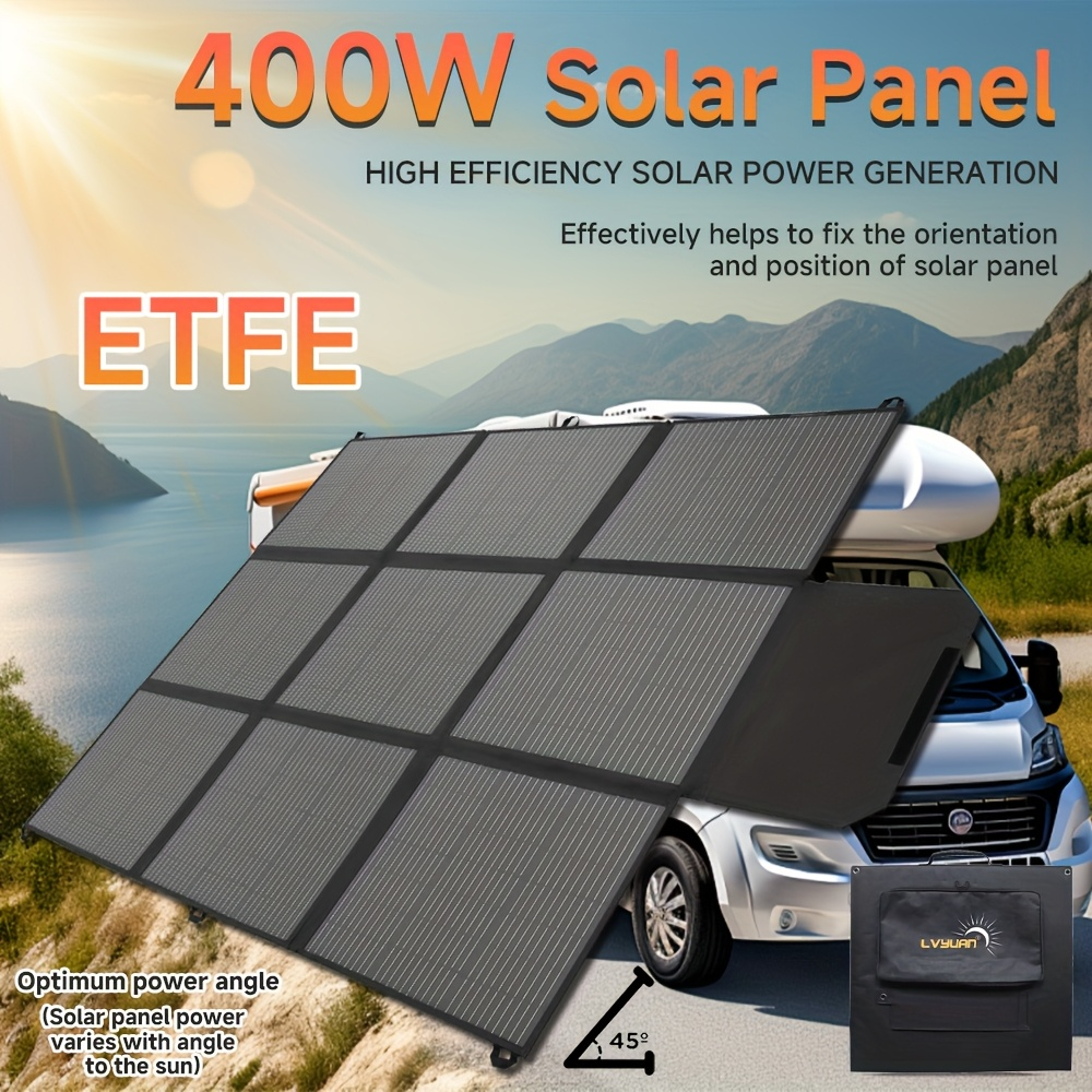 Foldable Solar Panel 120W 200W 300W 400W 22.5% High Efficiency Monocrystalline Portable Outdoor for Garden, Pathway and Patio Lighting