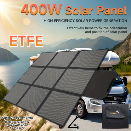 Foldable Solar Panel 120W 200W 300W 400W 22.5% High Efficiency Monocrystalline Portable Outdoor for Garden, Pathway and Patio Lighting
