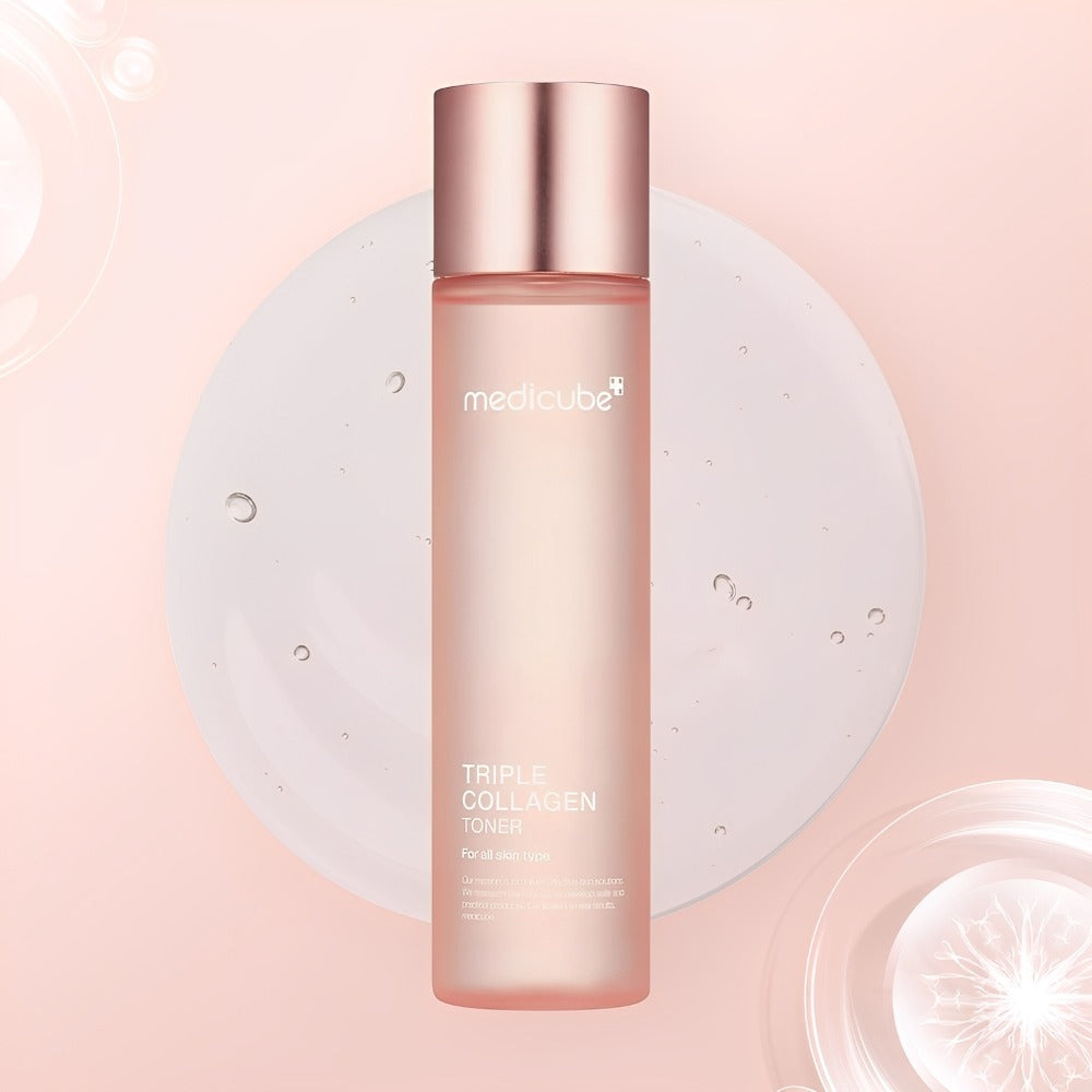 Collagen Face Toner 140ml Triple Collagen Deep Hydration Plumping Toner with Hyaluronic Acid for Bath Time, Home Spa and Personal Care