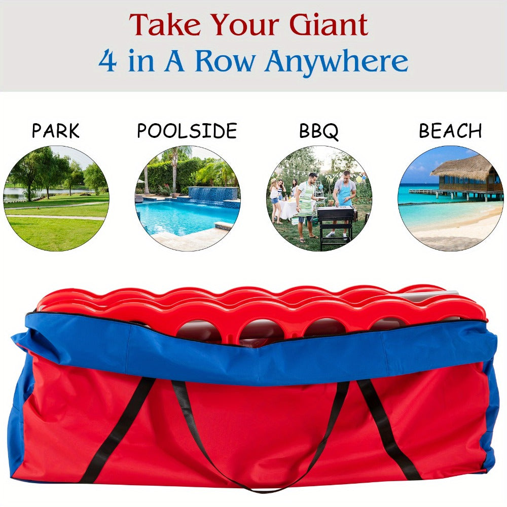 Jumbo 4 in a Row Game Storage Bag Carrying Bag for Giant Connect 4 Game Set Oxford Cloth for Entryways, Bedrooms and Living Spaces
