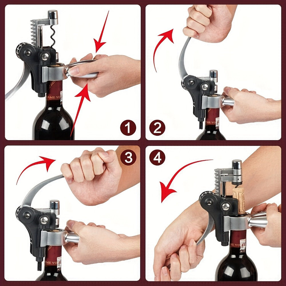 Wine Opener Kit 10pcs Stainless Steel Bottle Opener Gift Set with Wood Case – Beer Wine Accessories Bar Tool Set for Men Women Valentine's
