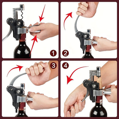 Wine Opener Kit 10pcs Stainless Steel Bottle Opener Gift Set with Wood Case – Beer Wine Accessories Bar Tool Set for Men Women Valentine's