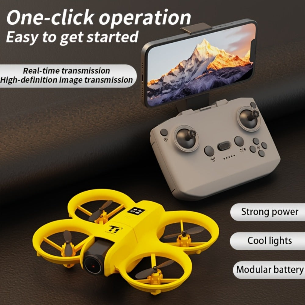 Mini 4K FPV Drone 180° Rotating Dual Camera Optical Flow Positioning Dual Batteries 360° Flip One-Key Takeoff Anti-Shake