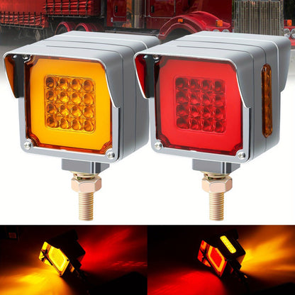 LED Side Marker Lights Square Truck Cab Clearance Lights 12V Waterproof Turn Signal Indicator Side Lights for Cars Trucks Trailers