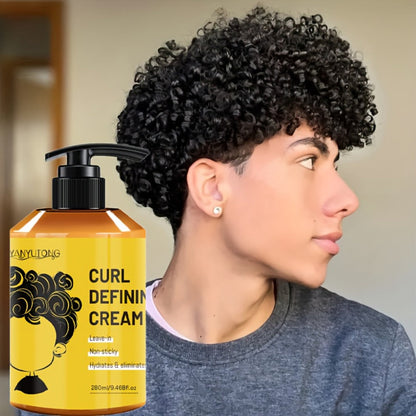 YANYULONG 280ml Curl Styling Cream with Avocado, Castor, Argan, Rosemary and Sweet Almond Oils