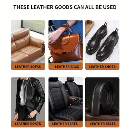 Leather Nourishing Care Kit with Polishing Wax 58g – Colorless Universal Leather Conditioner for Shoes Bags Jackets Furniture