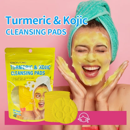 AHA Exfoliating Face Pads 20 Sheets with Ginger - Alpha Hydroxy Acid 0.3% Oil Control Deep for Bath Time, Home Spa and Personal Care