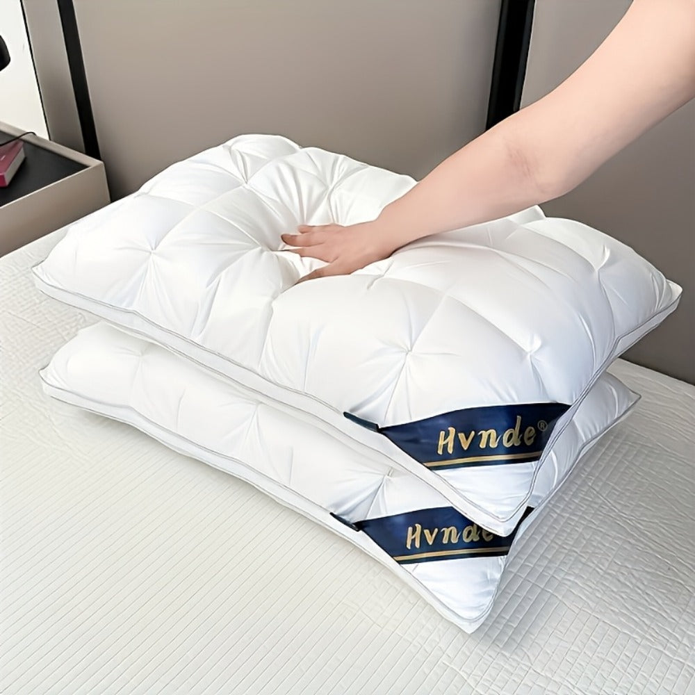 Hotel Quality Pillows 2-Pack, Luxury 5-Star Deep Sleep Neck Support, Non-Collapse Polyester Fill