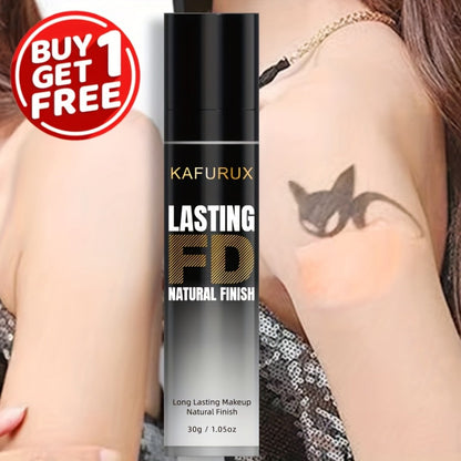 KAFURUX Liquid Foundation Two-Bottle Set with Pump Dispensers and Eight Matching Shade Pairs
