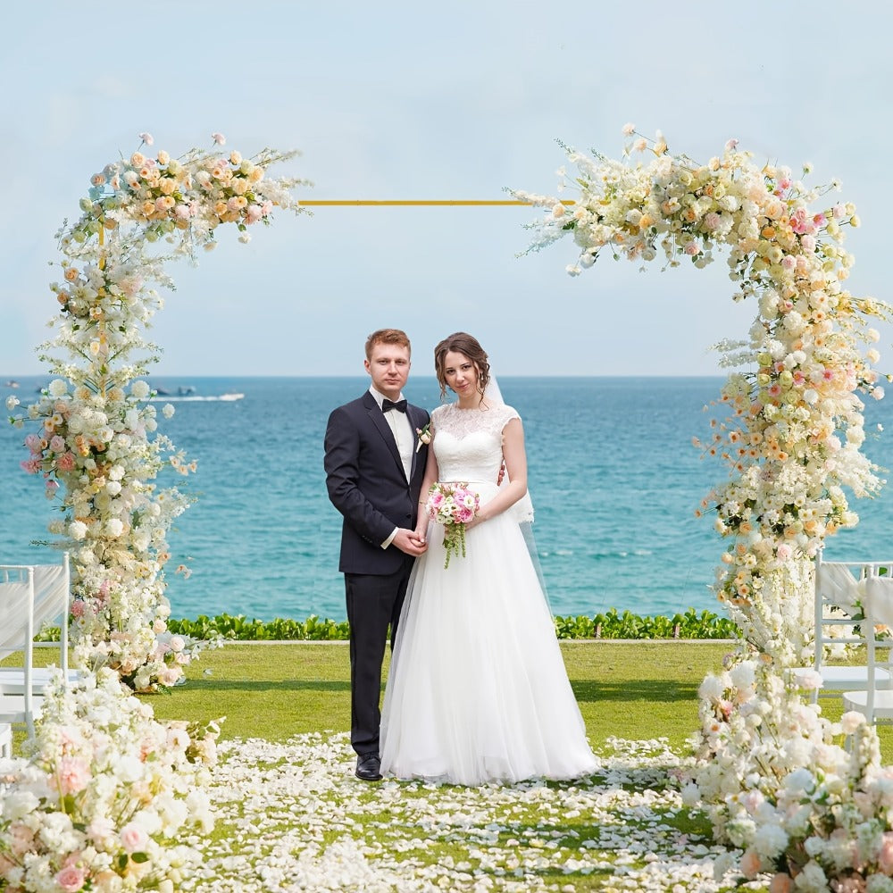 Balloon Arch Stand 8FT Round & Square Background Frame Reusable Event Decoration for Wedding for an Everyday Personal Care Routine